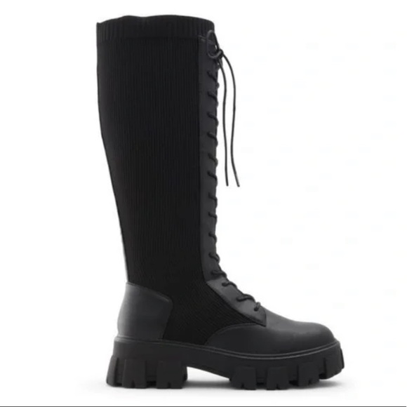 Call it Spring Tinsley Tall Stretch Lace Up Combat Boot - Picture 2 of 3